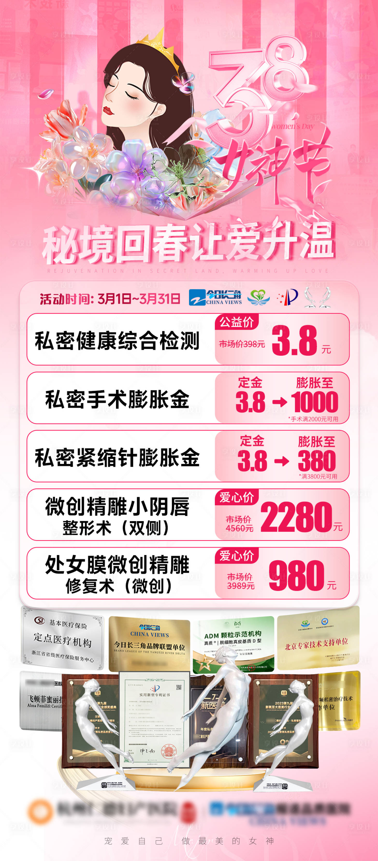 源文件下载【享设计】搜索编号：94540029118606210【私密活动医疗宣传海报】