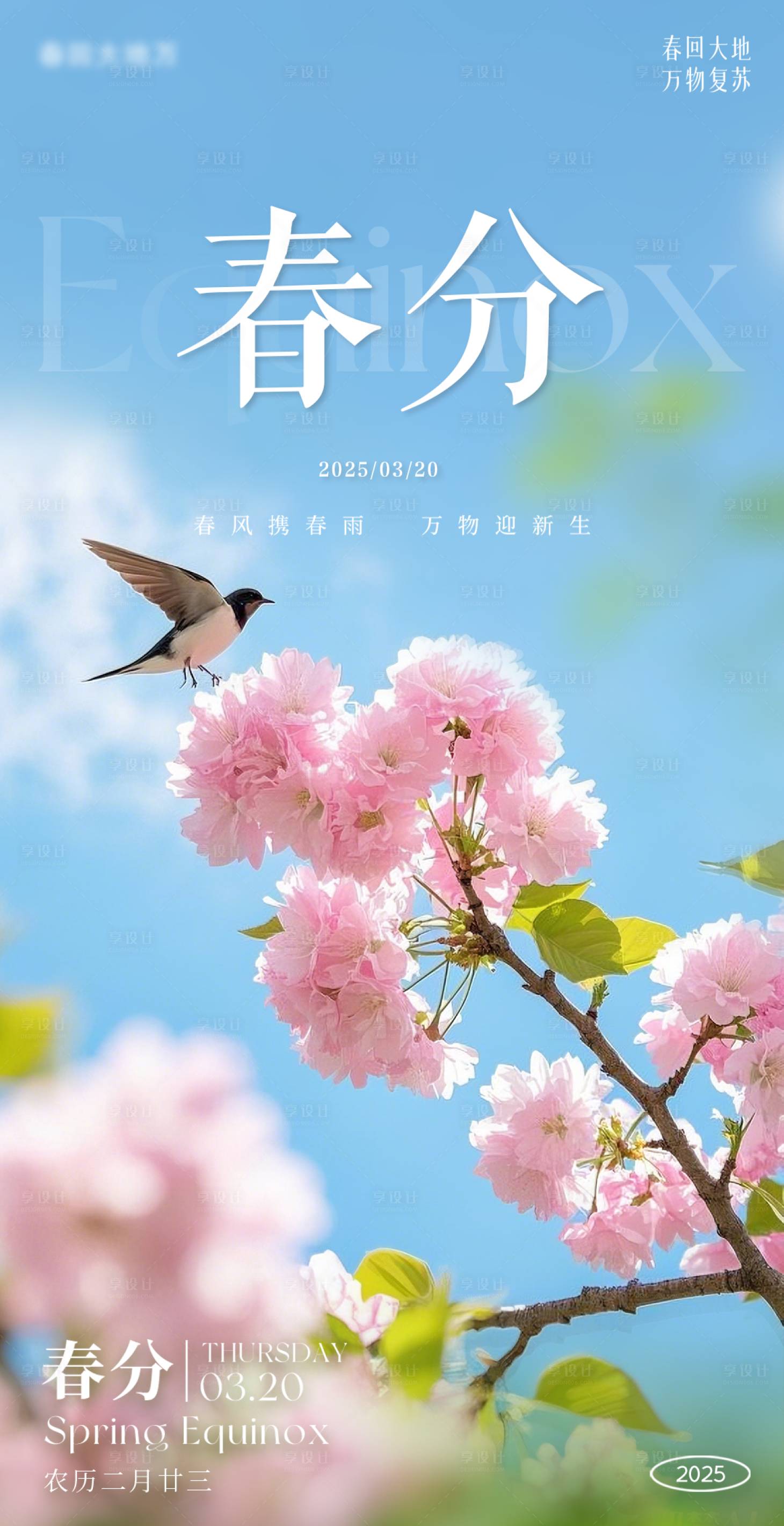 源文件下载【享设计】搜索编号：78130029418268498【二十四节气之春分】