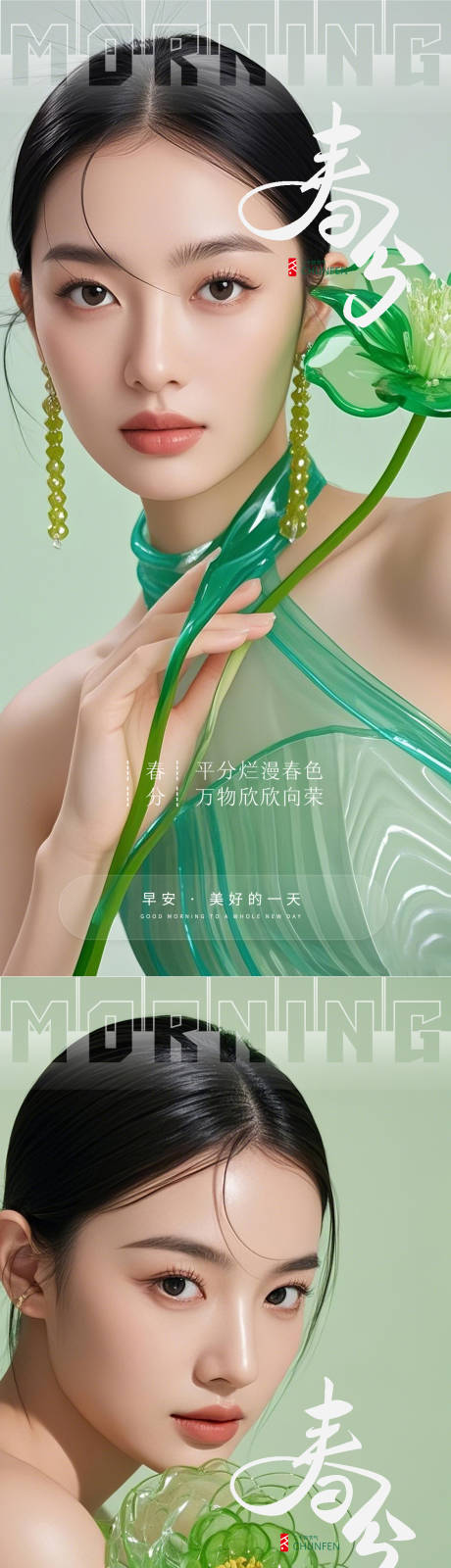 源文件下载【享设计】搜索编号：98610029519709359【医美早安春分海报】