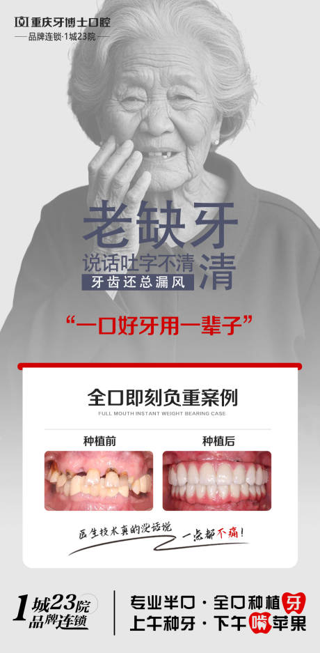口腔缺牙情节场景海报