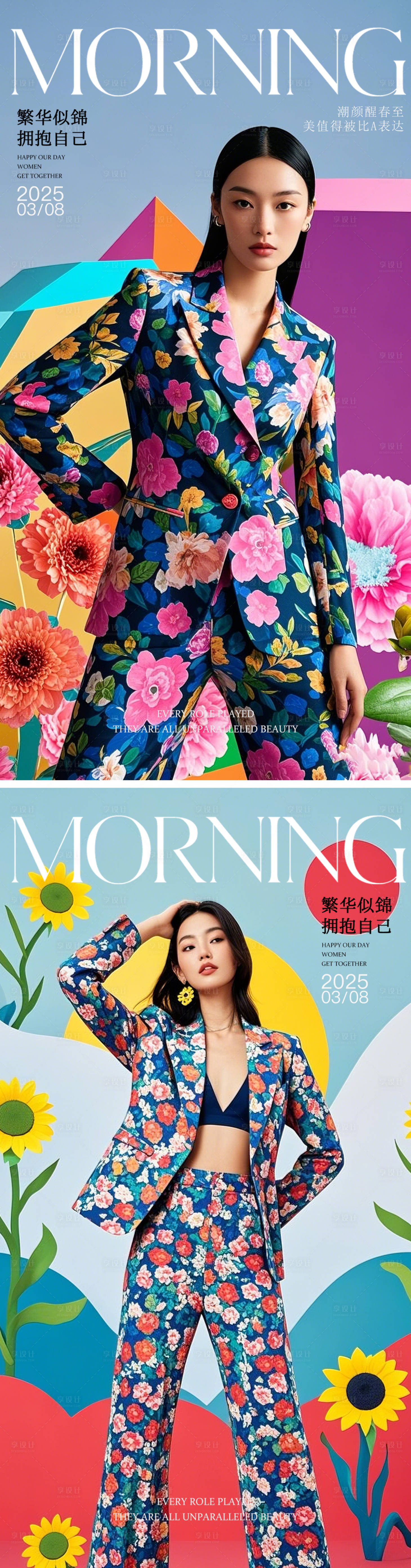 源文件下载【享设计】搜索编号：90270029873785360【春季潮流早安晨图系列海报】