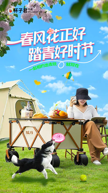 源文件下载【春天踏青好时节海报】编号：61820029308456088