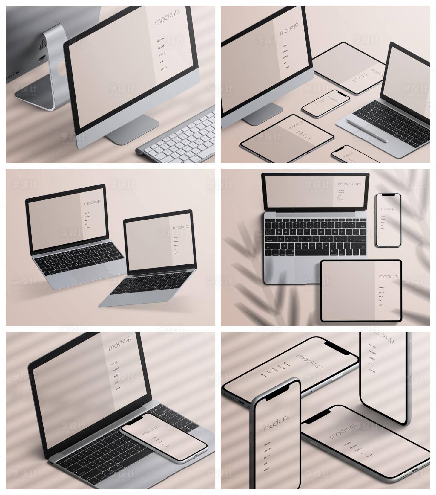 源文件下载【享设计】搜索编号：94890029295387712【UI界面平板电脑手机样机】