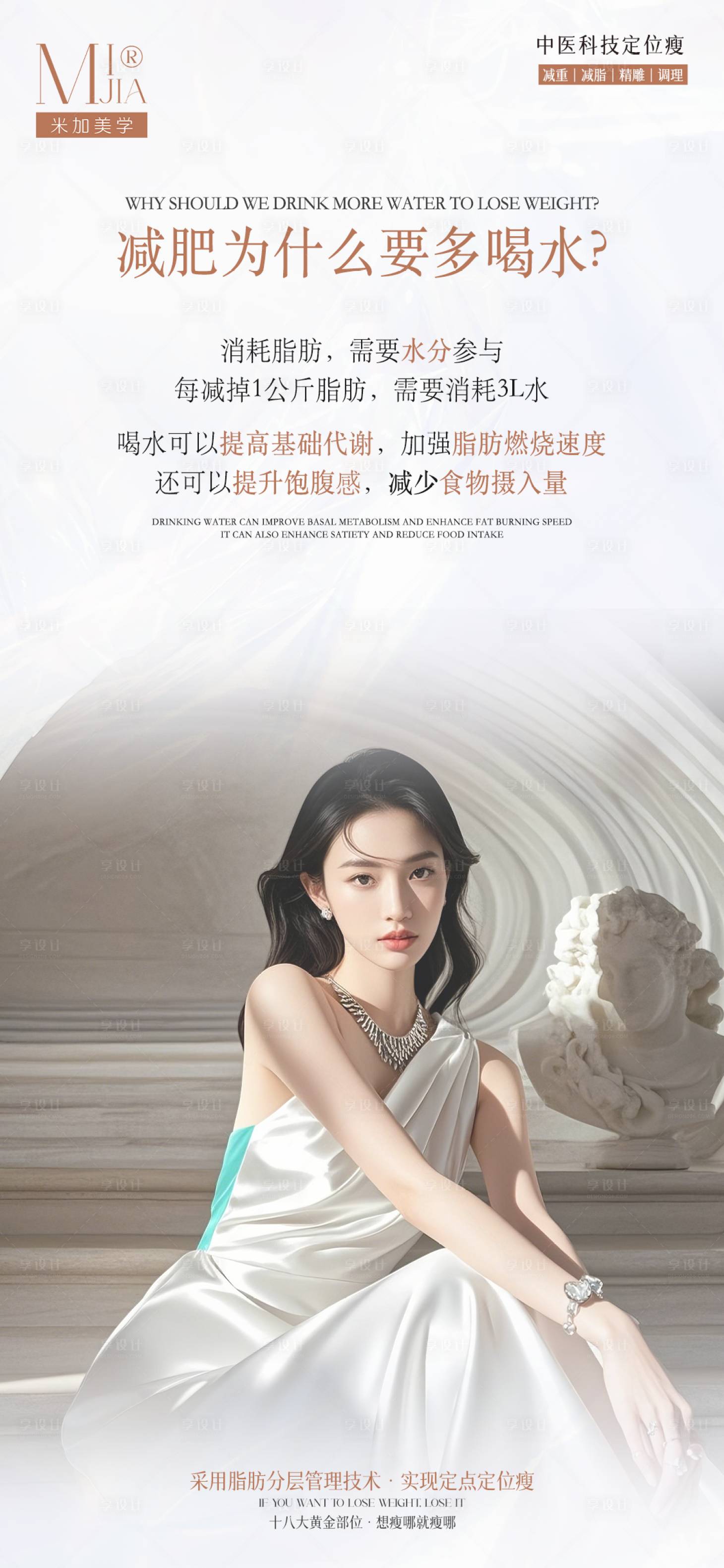 源文件下載【享設計】搜索編號：86480029581999576【醫美人物瘦身海報】