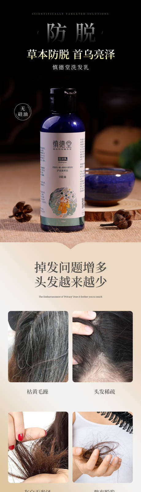 草本何首乌防脱洗发乳详情页