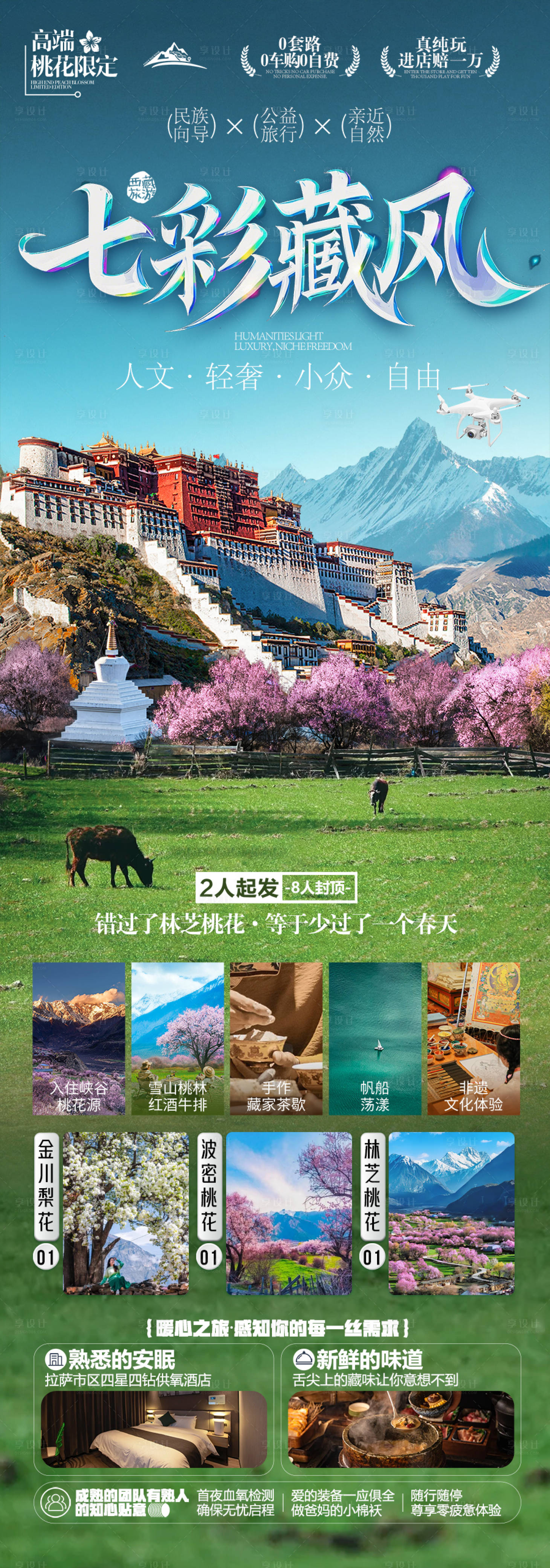 源文件下载【享设计】搜索编号：82480029265664039【西藏桃花节旅游海报】