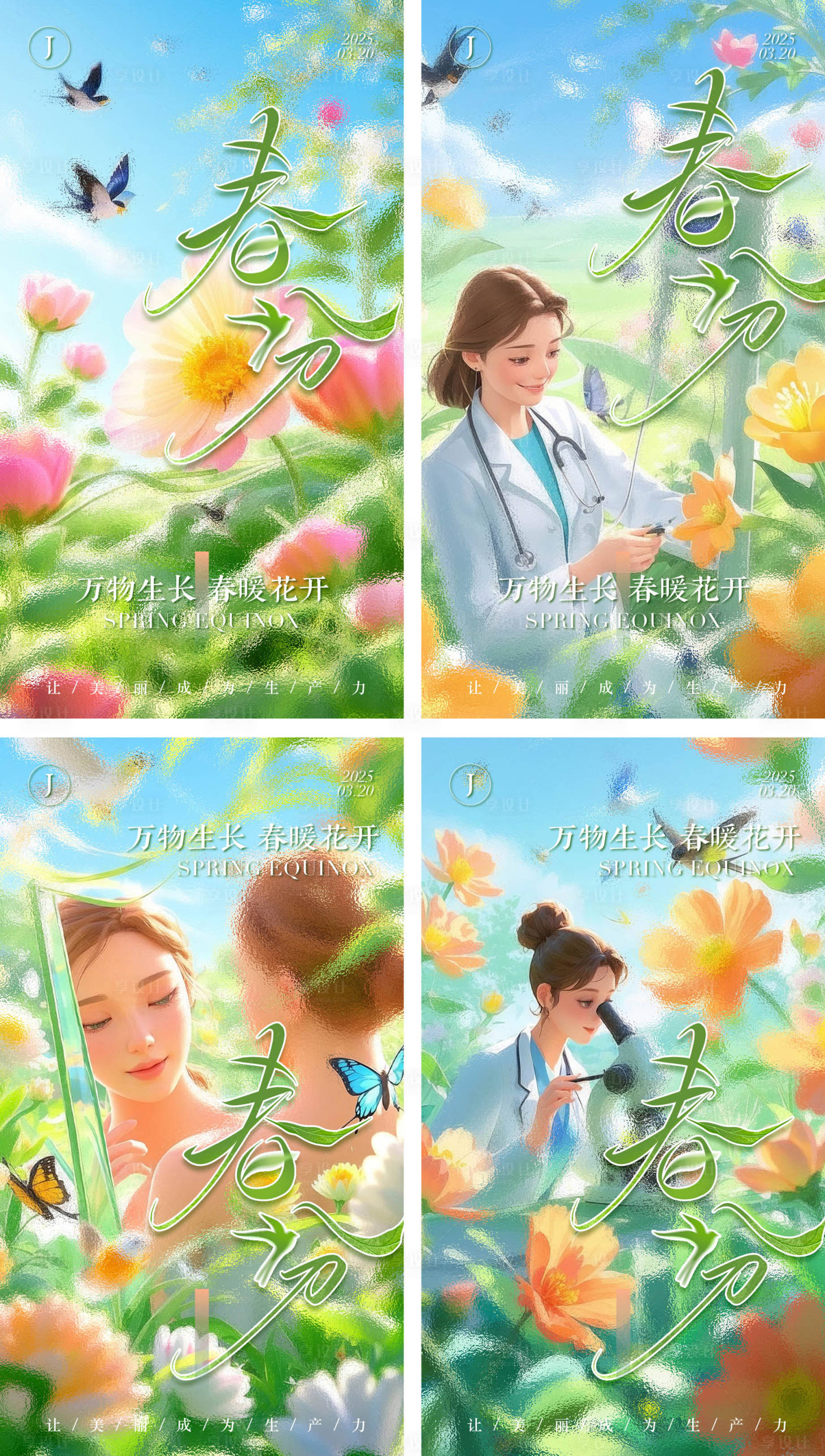 源文件下载【医美春分节气海报】编号：20200029294232865