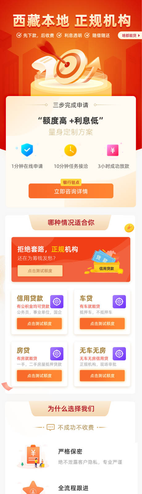 正规机构贷款H5专题设计