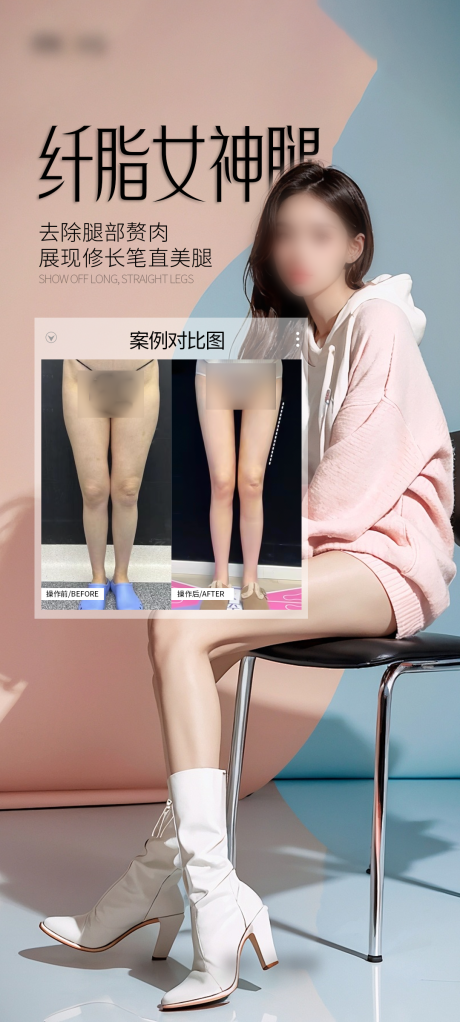 医美长腿案例海报