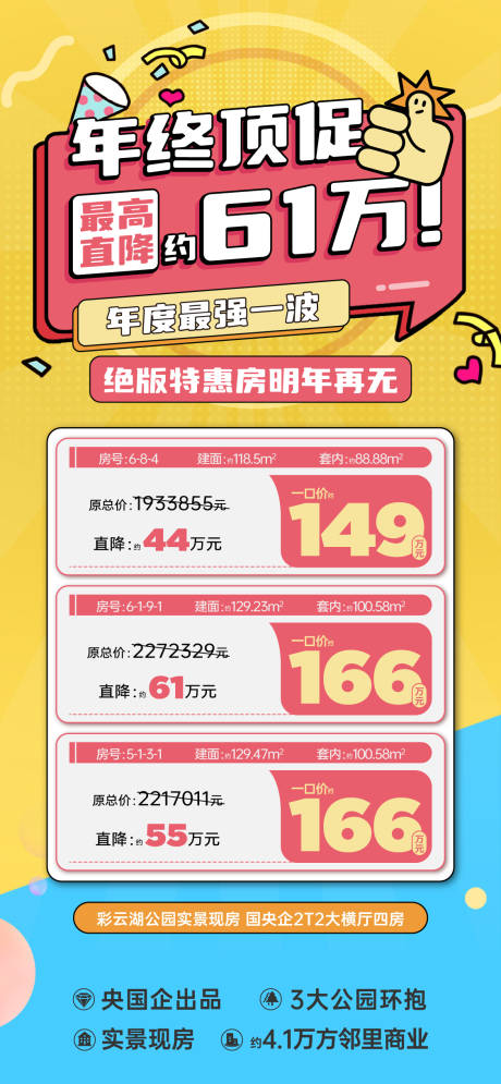 源文件下载【地产孟菲斯特价房海报】编号：32120029527154843