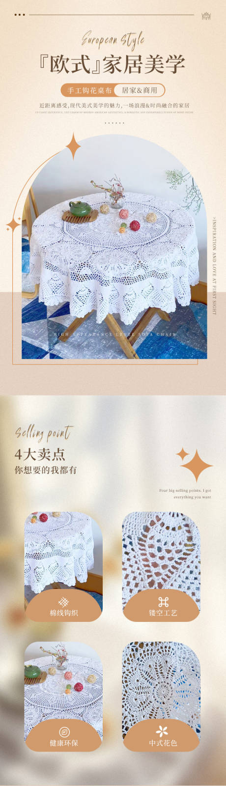 源文件下载【手工编织桌布详情页】编号：41520029574868912