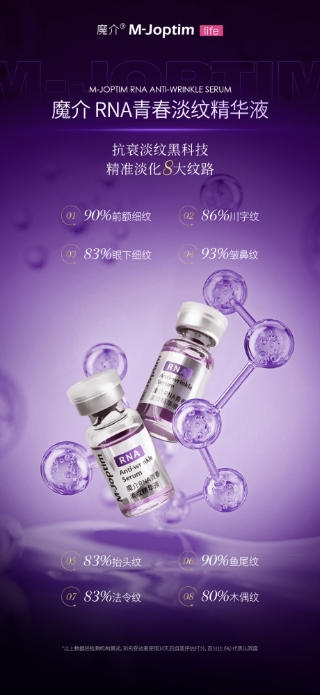 小紫瓶精华液护肤海报