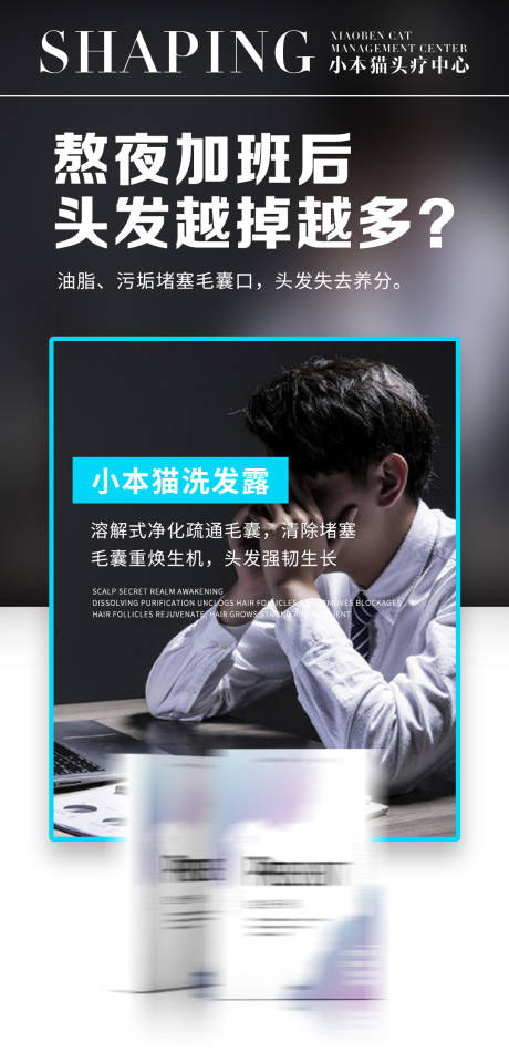 掉发少发海报