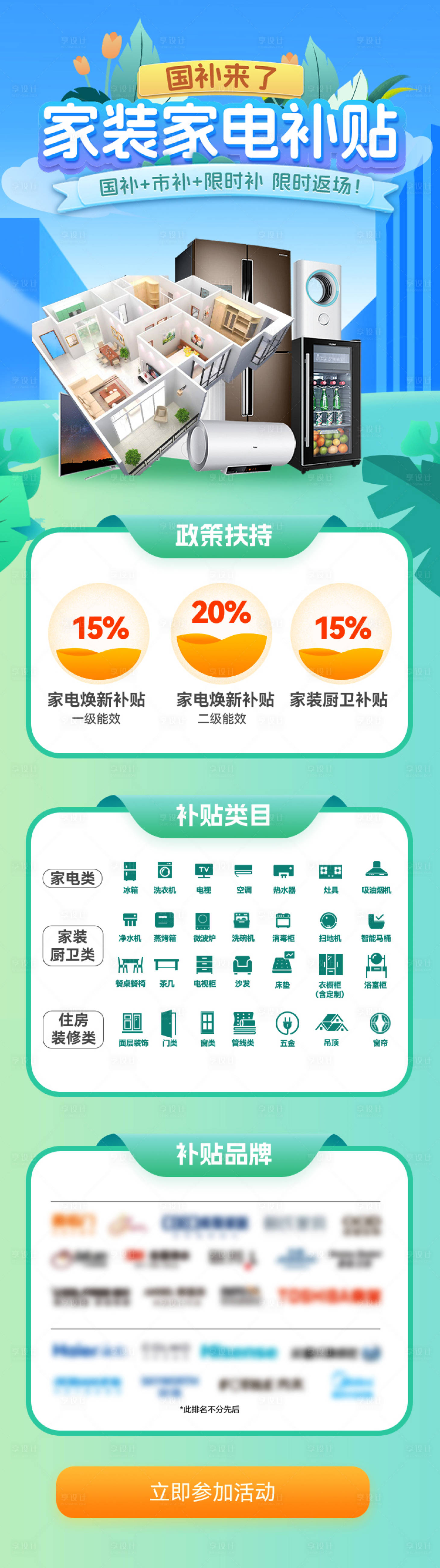 源文件下載【享設計】搜索編號：36370029339996298【家裝家電以舊換新補貼政策海報】