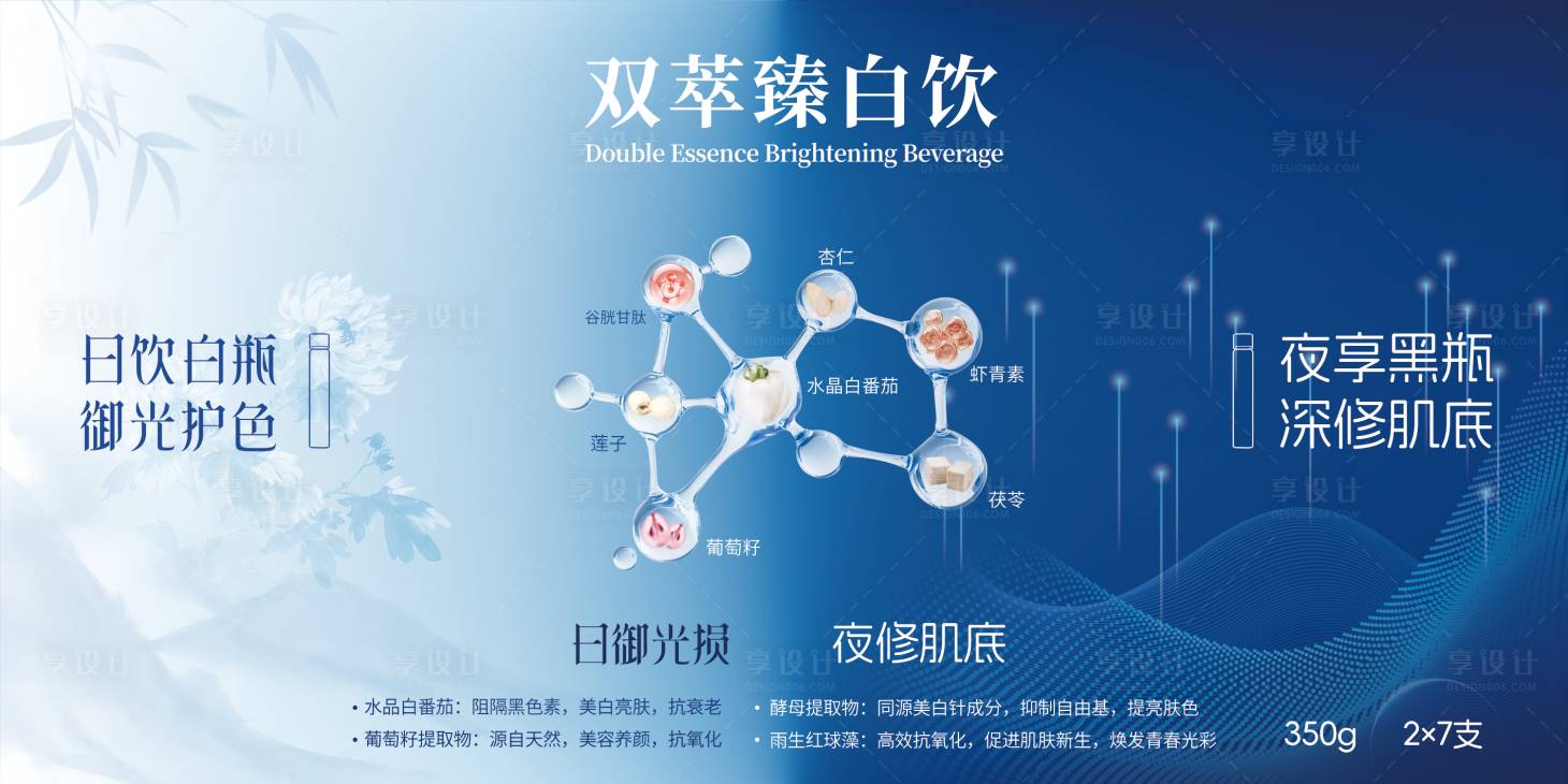 源文件下載【享設計】搜索編號：30340029470955601【美白護膚精華液包裝】