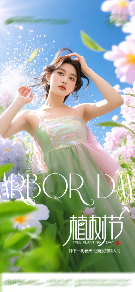 源文件下载【享设计】搜索编号：22650029772498548【植树节海报】