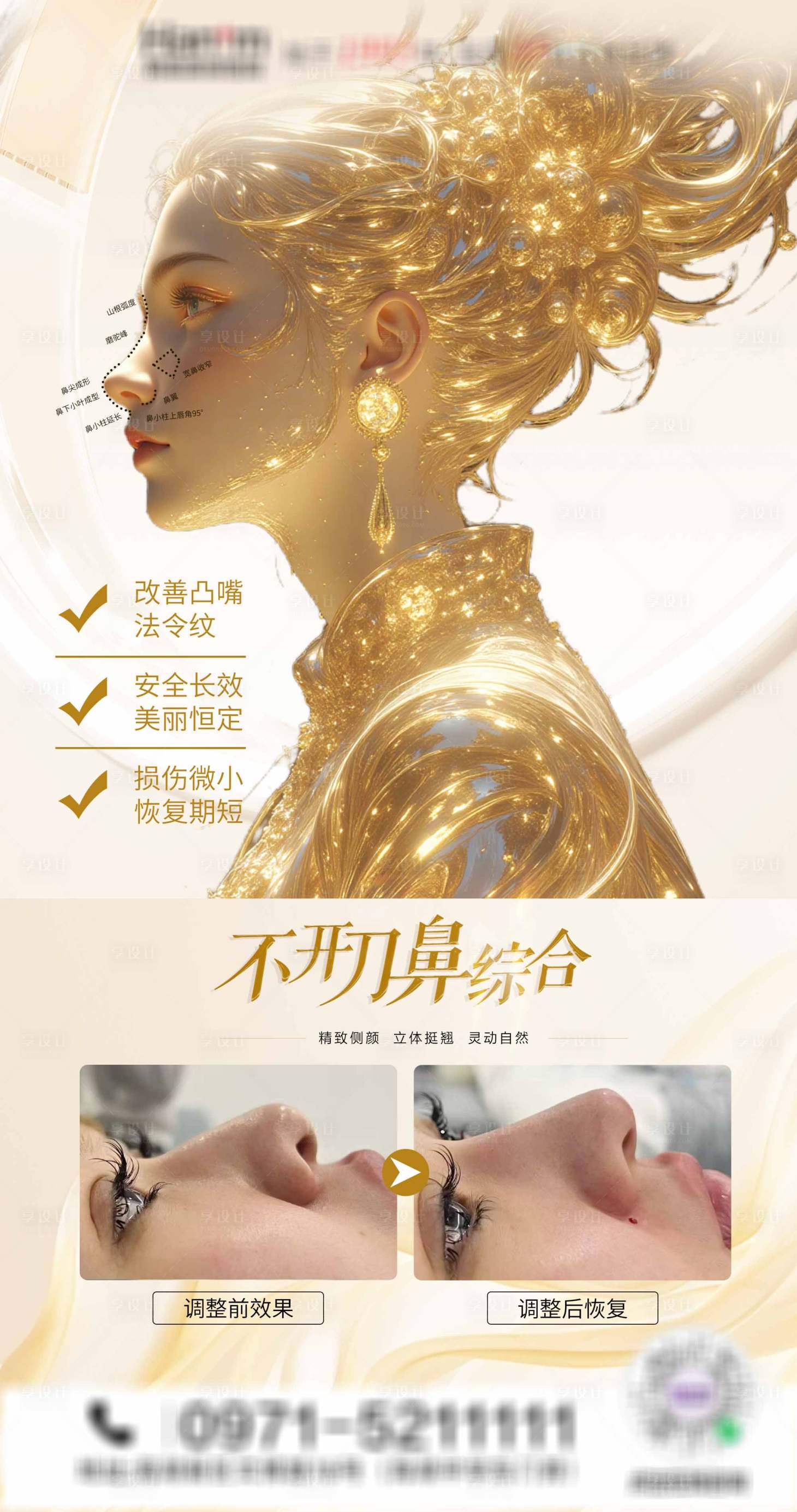 源文件下載【享設(shè)計(jì)】搜索編號(hào)：19800029222784760【醫(yī)美注射鼻案例海報(bào)】