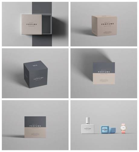 源文件下载【享设计】搜索编号：56830029644722895【立体方盒包装样机】