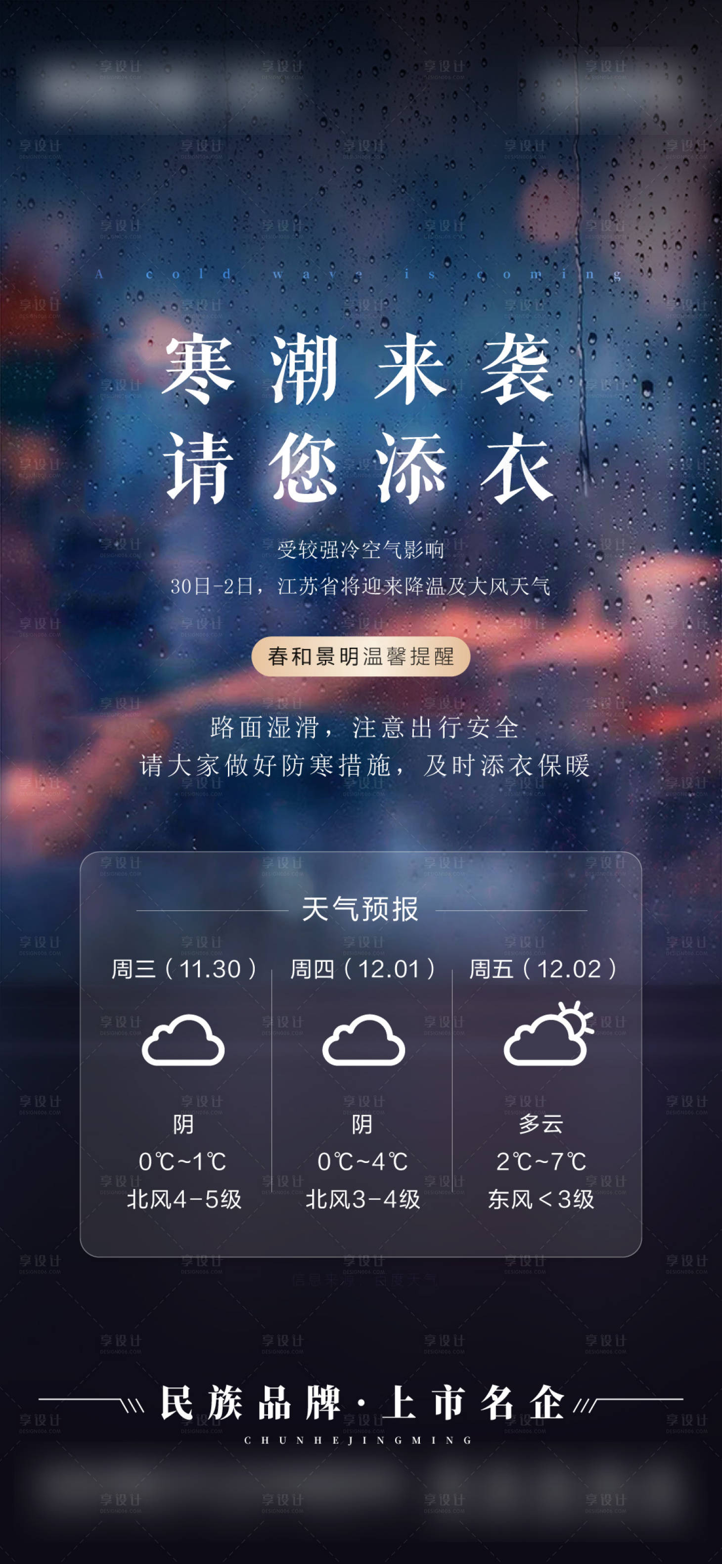 源文件下載【地產(chǎn)寒潮預(yù)警海報】編號：43290029183379931