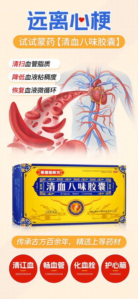 源文件下载【清血八味胶囊海报】编号：24280029769691437