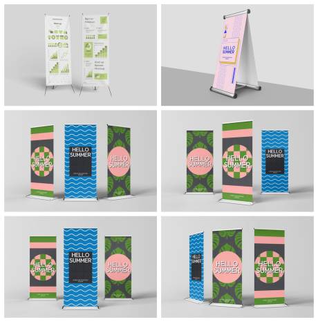 源文件下载【享设计】搜索编号：51160029638735620【店招导视牌海报样机】