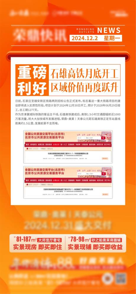 地产政策利好海报