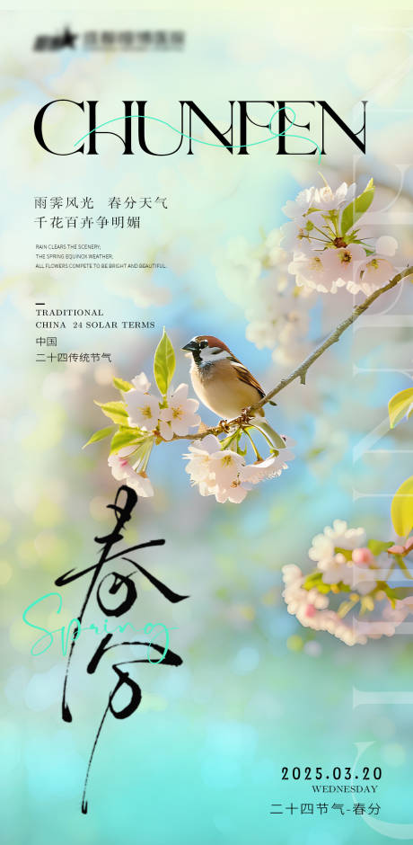 源文件下载【地产医院二十四节气春分海报】编号：86800029277035748