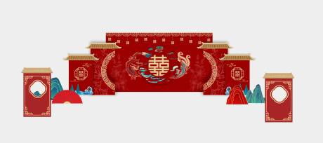 源文件下载【中式婚礼美陈】编号：99440029750038423