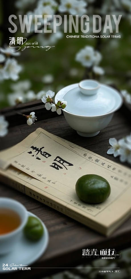 源文件下载【享设计】搜索编号：64240029803711759【清明节中式海报】