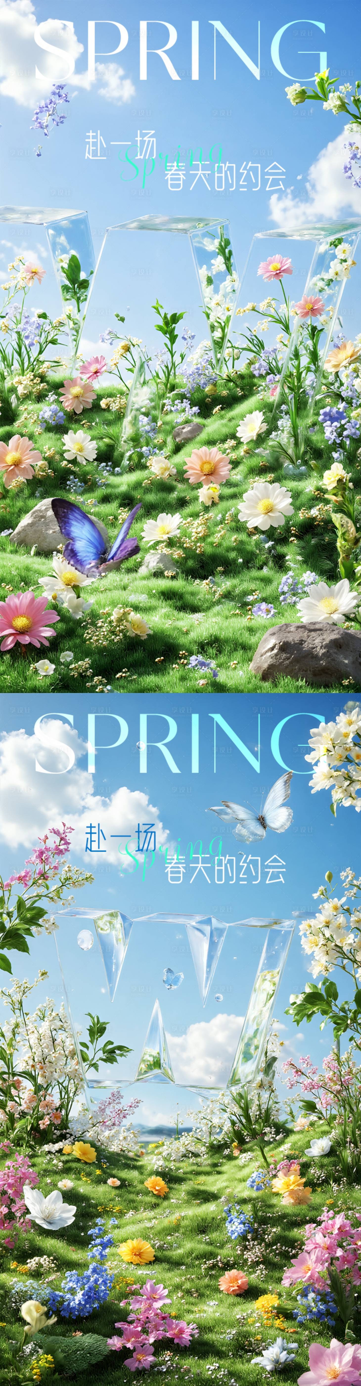 源文件下载【享设计】搜索编号：80730029480632785【春天小清新海报系列】