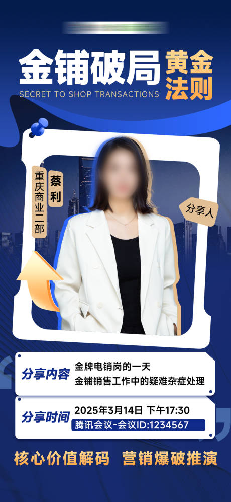 人物培训宣传海报
