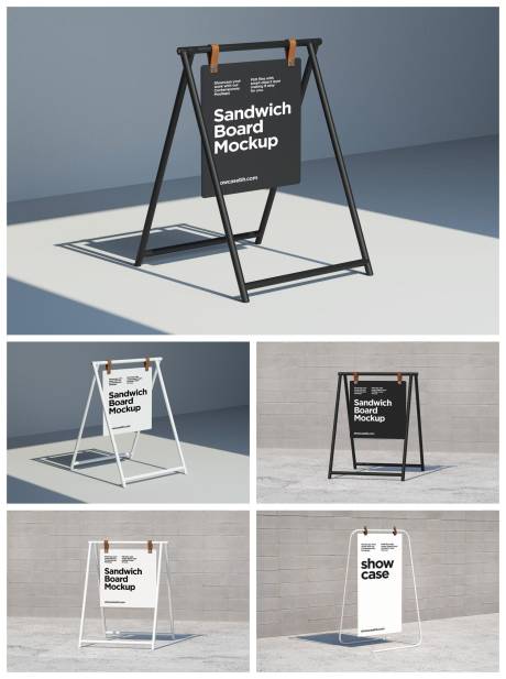 源文件下载【享设计】搜索编号：29080029554994583【店招导视牌海报立牌样机】