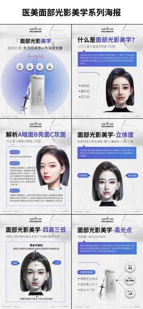 源文件下载【医美面部光影美学系列海报】编号：31010029647556552