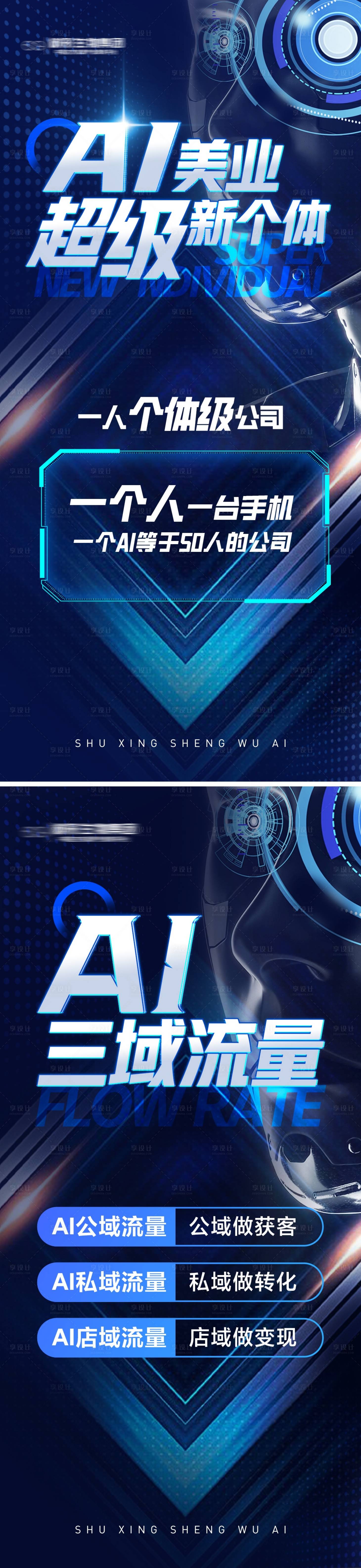 源文件下载【医美AI人工智能招商海报】编号：57240029590835197