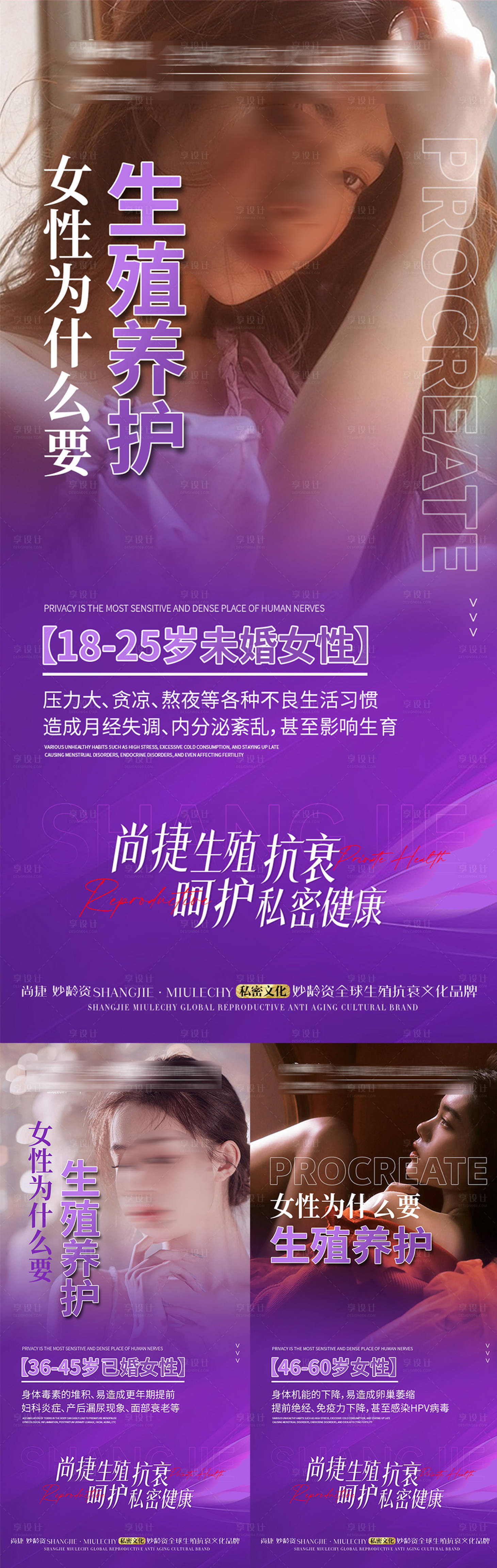 源文件下载【享设计】搜索编号：92520029663065223【私密养护科普海报】