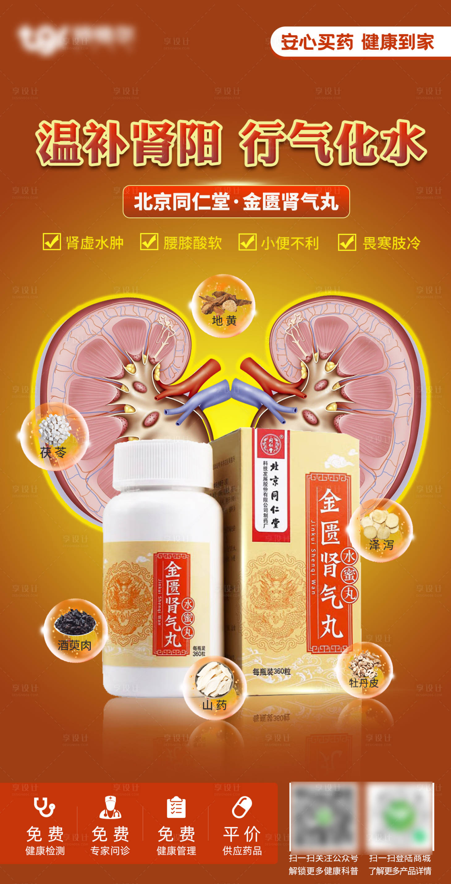 源文件下載【享設計】搜索編號：69610029597376534【腎氣丸藥品產品海報】