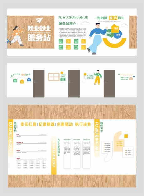 源文件下载【服务驿站文化墙】编号：66160029540781094
