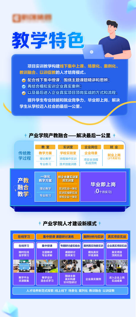 扁平化教学特色展位灯箱