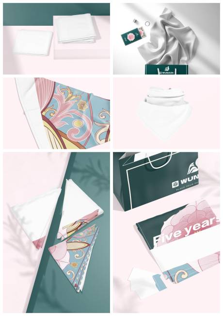 源文件下载【享设计】搜索编号：70340029473856478【丝巾品牌样机】