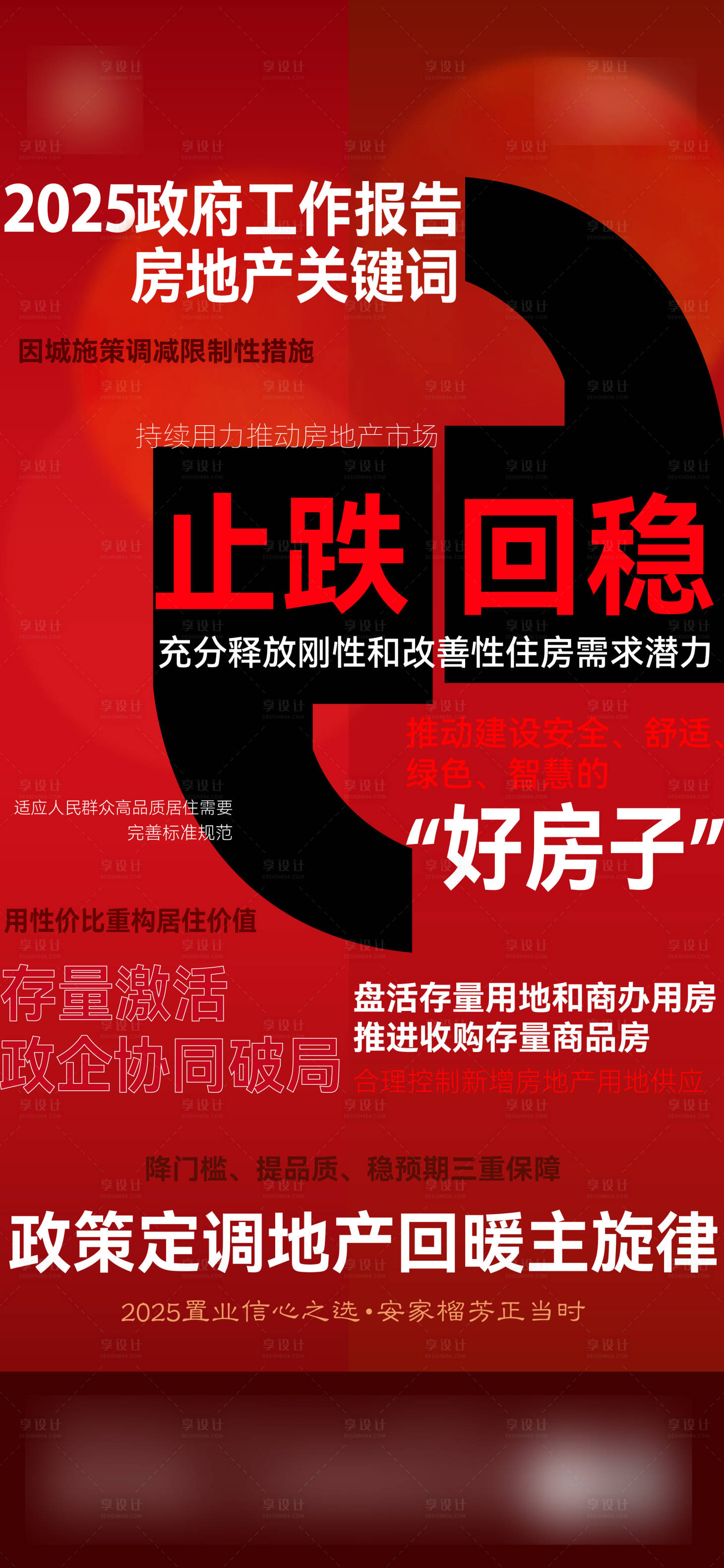 源文件下載【享設計】搜索編號：65570029342042167【房地產政策海報】