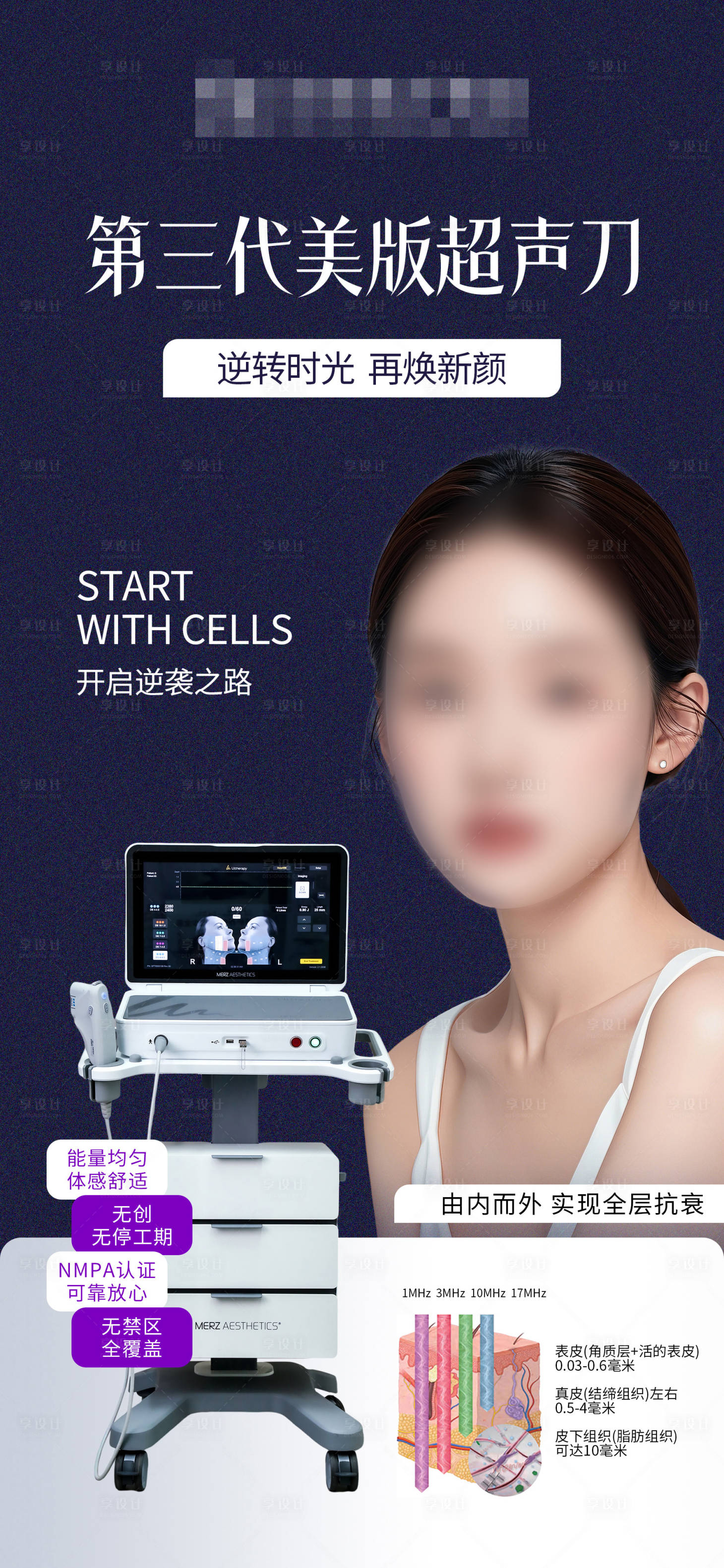 源文件下載【享設計】搜索編號：43560029585846253【全新美版第三代超聲刀儀器海報】