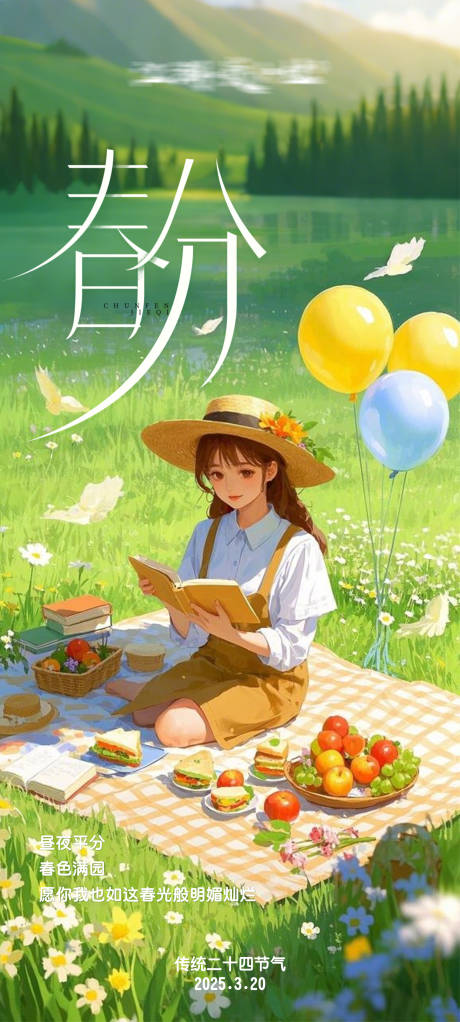 源文件下载【春分二十四节气海报】编号：41680029388693692