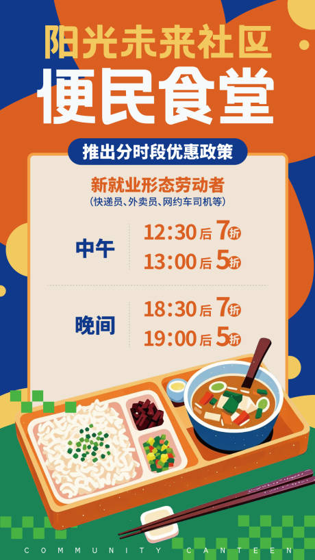 源文件下載【享設計】搜索編號：87350029765442969【社區食堂展板】
