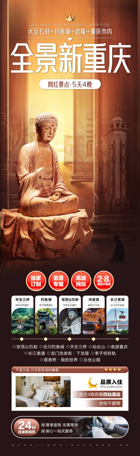 源文件下載【享設計】搜索編號：15000029586167782【全景新重慶旅游長圖海報】