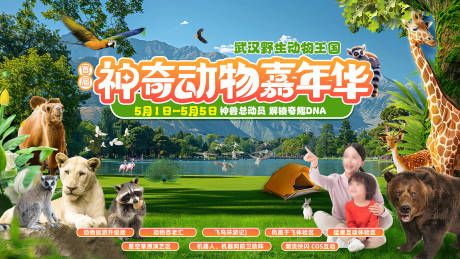 源文件下载【神奇动物嘉年华活动背景板】编号：27380029813537445
