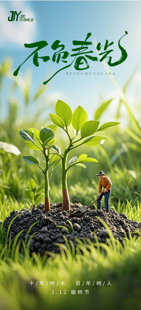 源文件下载【植树节海报】编号：83650029299371033