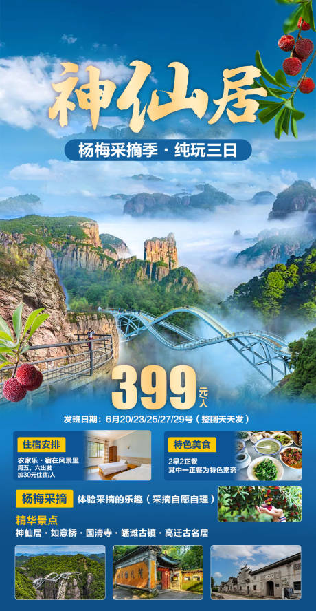 神仙居杨梅采摘季