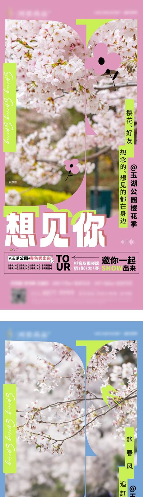 源文件下载【享设计】搜索编号：93590029841583098【樱花季摄影活动系列海报5篇系列】