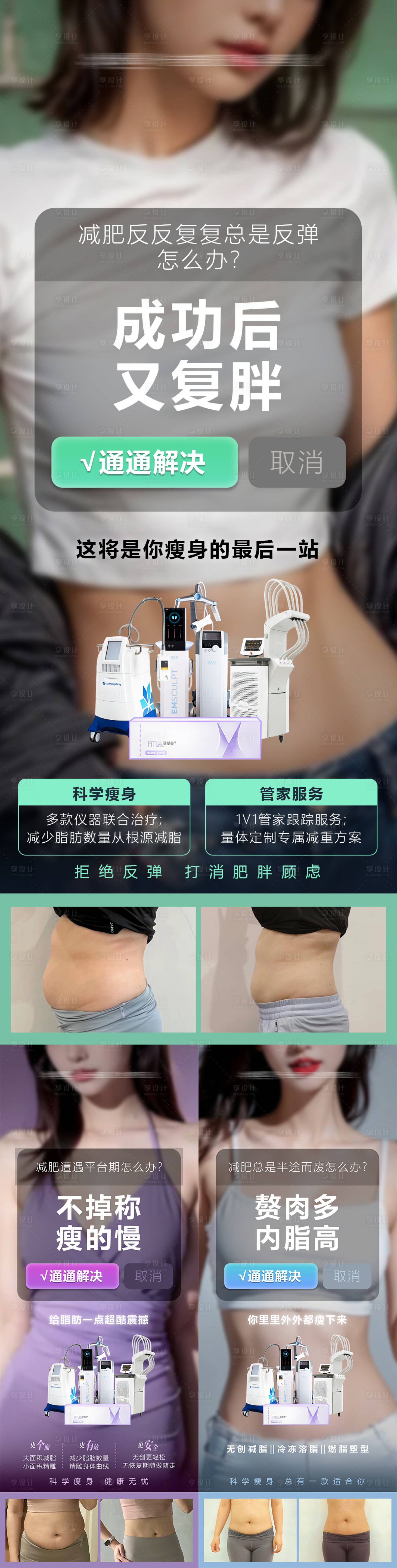 源文件下载【享设计】搜索编号：73820029711134483【仪器减肥海报】