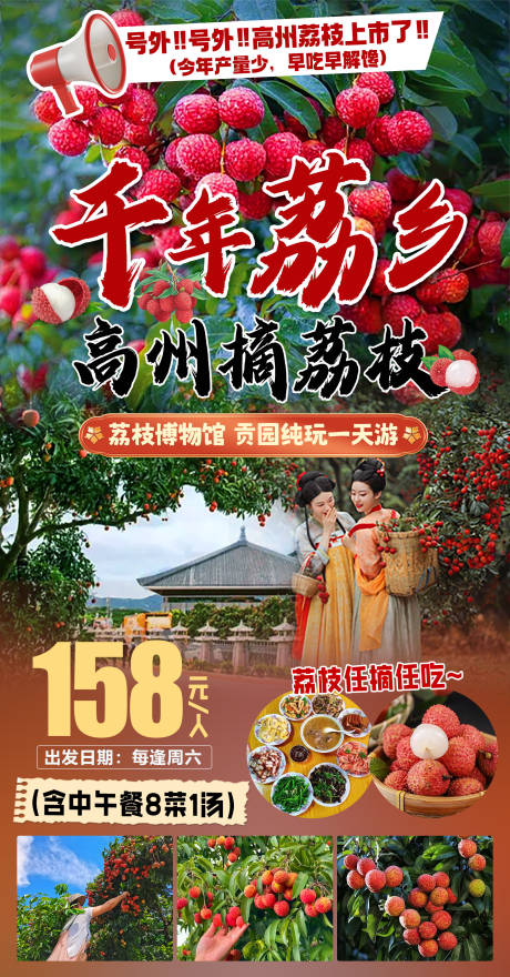 千年荔枝乡旅游海报